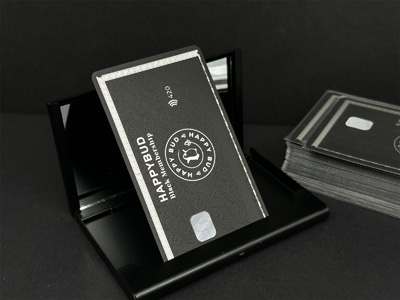 Laser Engraved Black Matte Metal Card | Direct Printing Vendor HAOBOLAI