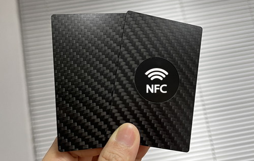 Black carbon fiber card