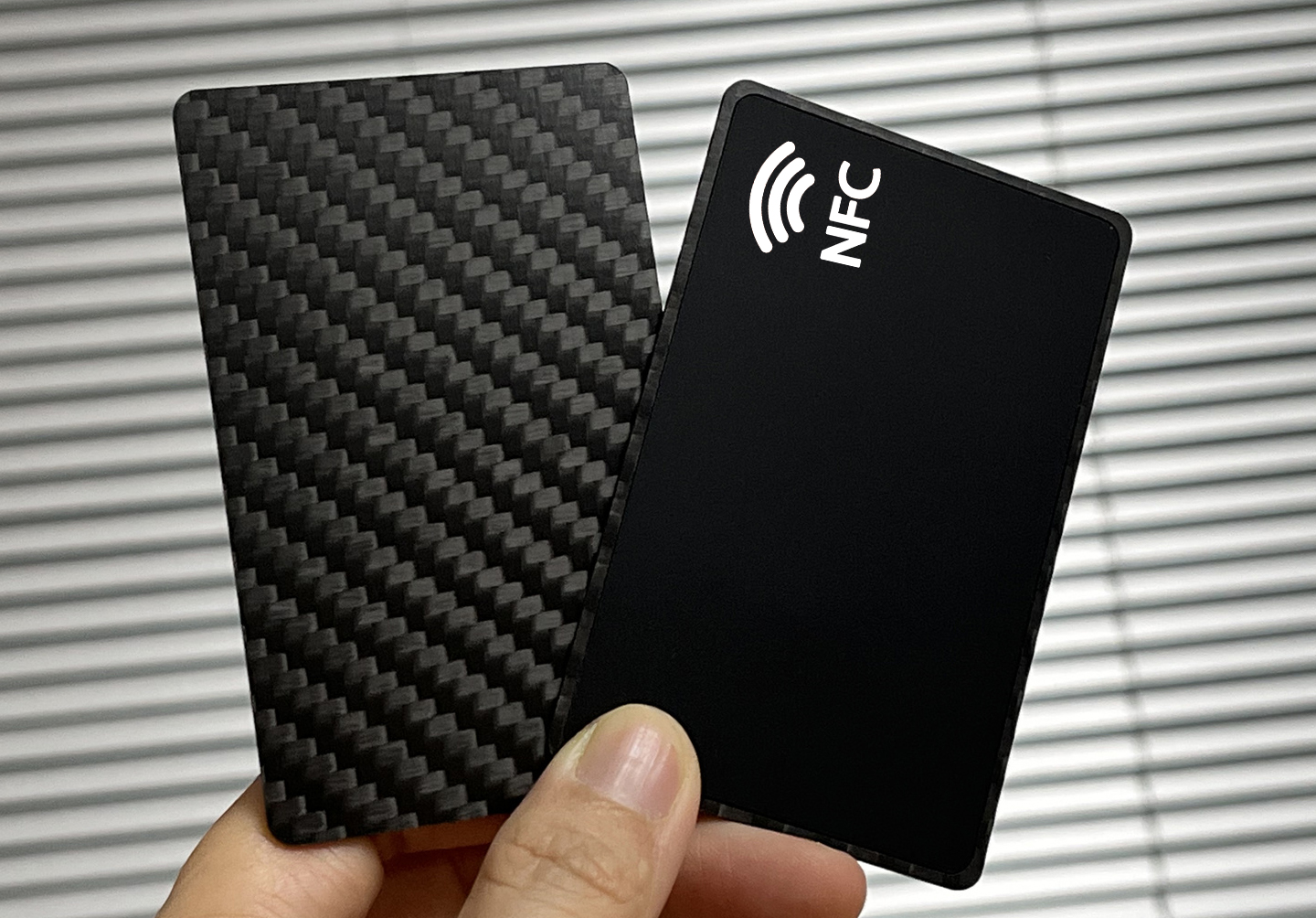 Black carbon fiber card